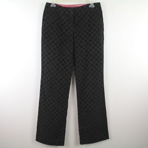 Vineyard Vines Black Velour Nautical Rope Print Logo Trousers Pants 6